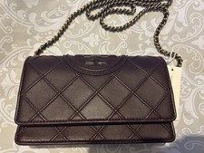 SALE Tory Burch Soft FLEMING Leather Chain Crossbody ALBAROSSA New $448