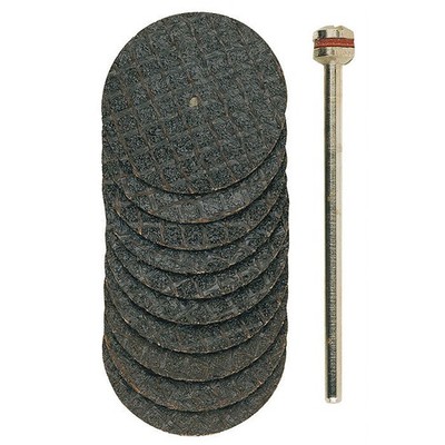 Fiber cut discs, 10 pcs., Ø 7/8'' + mandrel