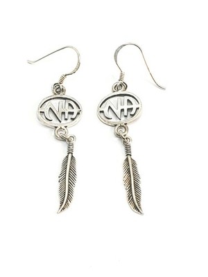 Vintage Sterling Silber NA Narcotics Anonymous Initialen Ohrringe signiert (64)