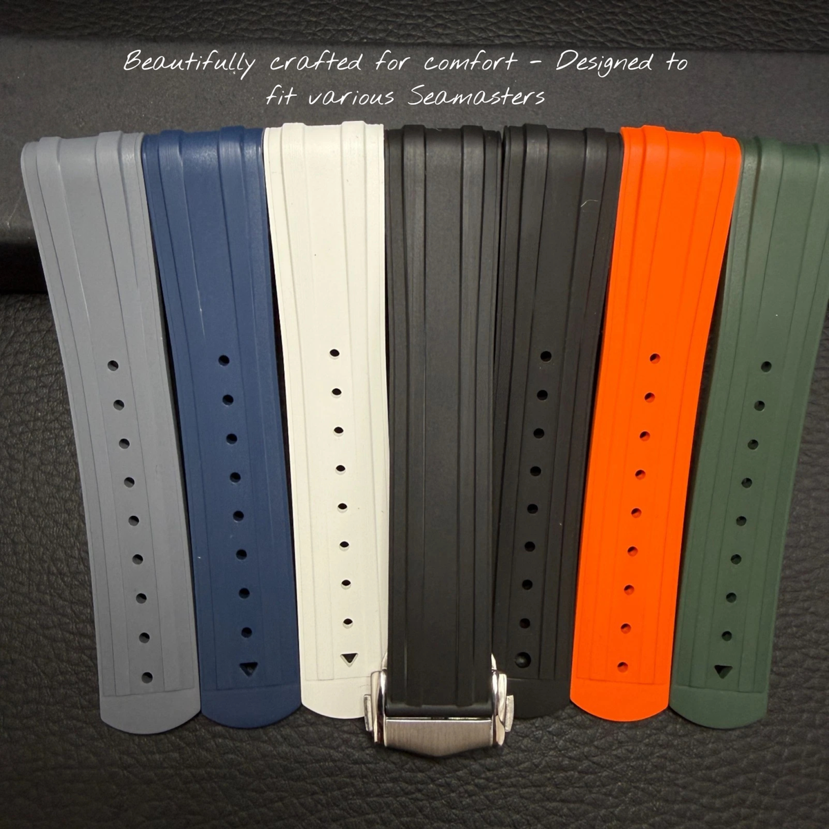 Omega Seamaster Diver 300m Premium Rubber Strap With Buckle or