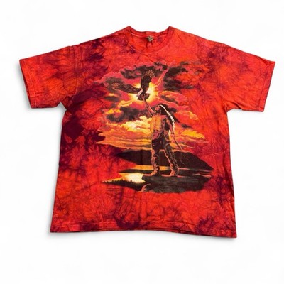 Vintage The Mountain T-Shirt Mens XL Eagle Native American Tie Dye Craig Tennant