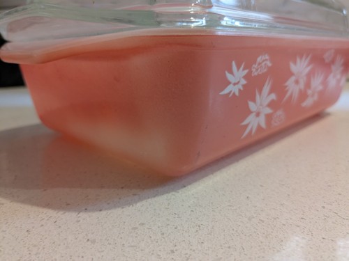 VTG Pyrex Agee Australia Flannel Flower Pink COB-400 Casserole + Lid HTF RARE - Picture 5 of 21