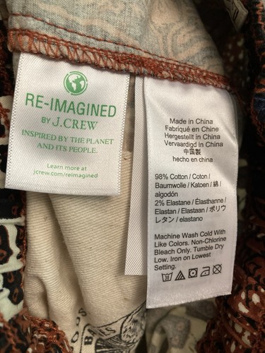 Wallace & Barnes J Crew Sz S Dock Shorts Patchwork Batik Print - Bild 4 von 4