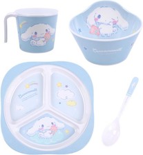 Cinnamoroll with Pink Bear Dinnerware Flatware Meal Set   Plate Bowl Cup S