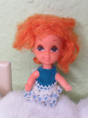 Vintage Little Kiddle Doll Red Head