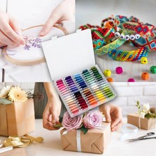 Friendship Bracelet String Kit String Bracelet Making Kit with 80 Skeins Embr...