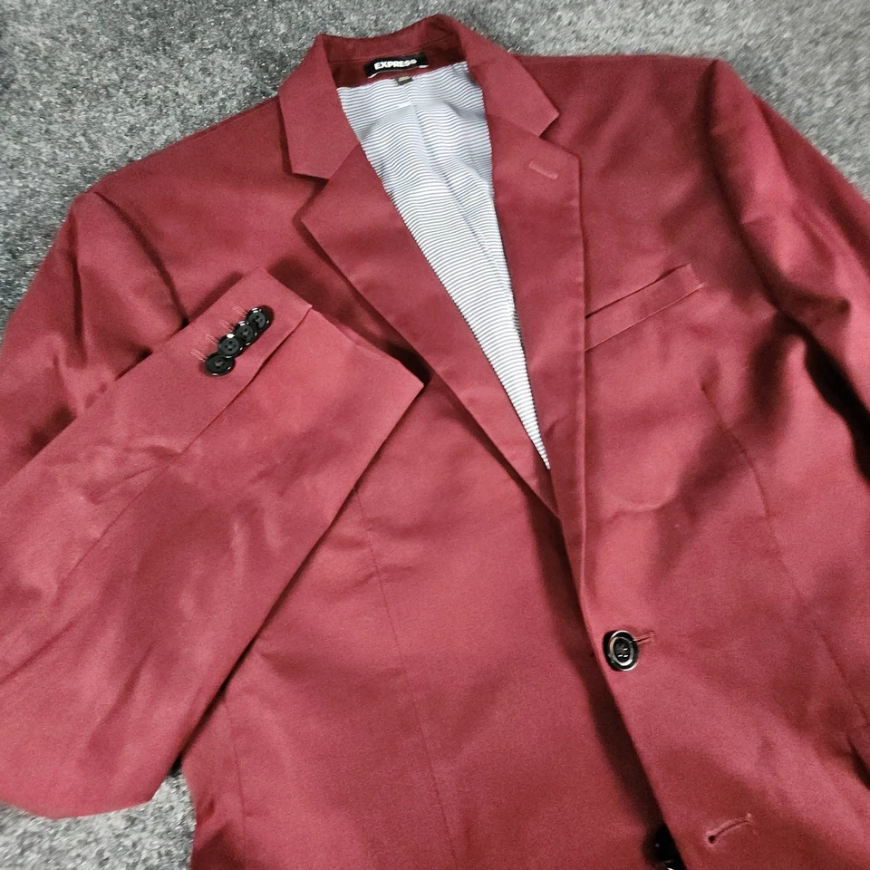 Terno Express Borgonha Masculino 38S Slim Fit Calça Elástica 30x30 Moderna Preppy - Imagem 3 de 4