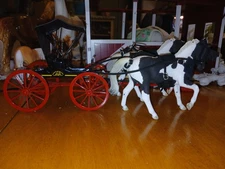 breyer collecta horses harnesses doctors buggy team Christmas Holiday