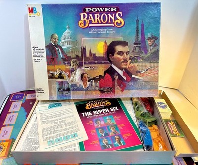 POWER BARONS Board Game 100% COMPLETE 1986 Milton Bradley Excellent Condition
