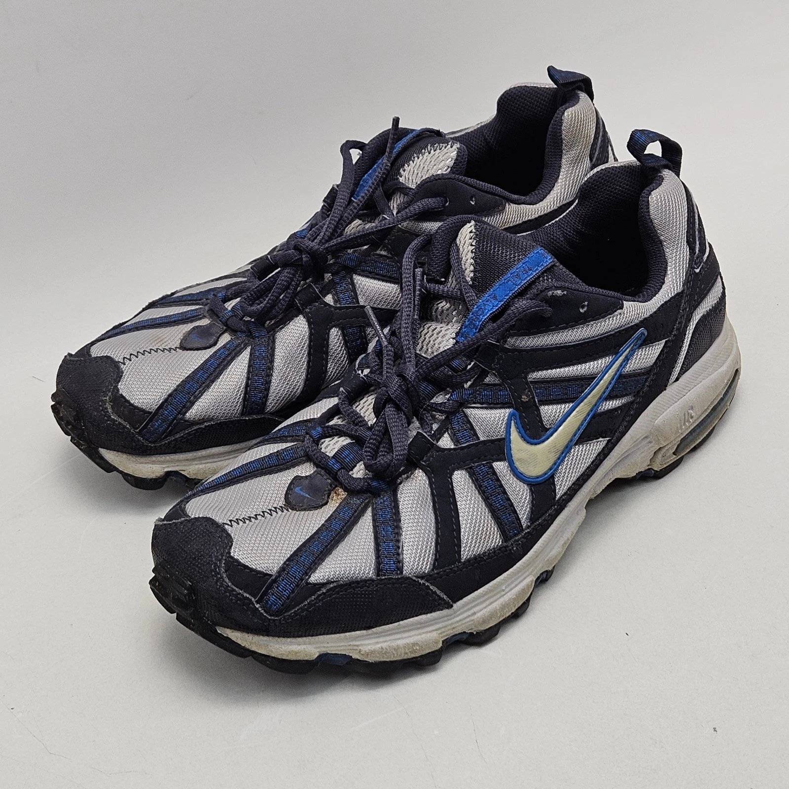 Nike Air Alvord IV Trail Running Shoes Silver Navy Blue 313609-004 Mens 10 2006