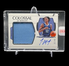 2021-22 Panini National Treasures Ja Morant Colossal Material Jersey Auto /49