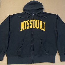 VINTAGE Missouri Tigers Hoodie Adult Extra Large Black Sweatshirt Pullover Mens