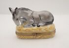 New French Limoges Trinket Box Amazing Detailed Donkey Animal