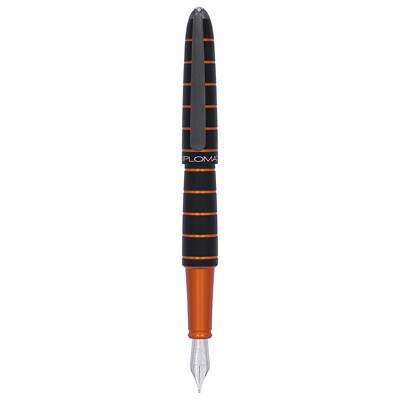 Diplomat Fountain Pen Elox Black/Orange Aluminum, Extra Fine D40351021