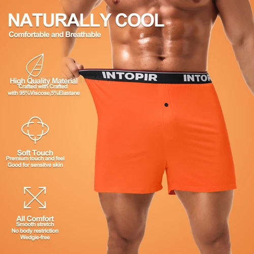 Viskose aus Bambus Boxershorts für Herren - coole bequeme, weiche atmungsaktive Unterwäsche - Bild 4 von 12