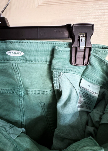 NWT Old Navy Sz 16 Distressed Seafoam Green Stretch Denim Shorts 5.5" Inseam - Picture 5 of 6