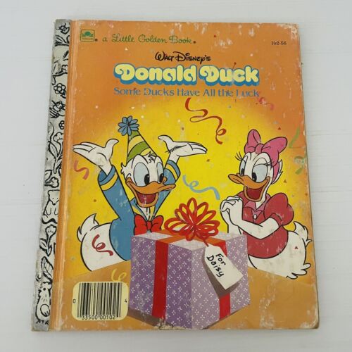  Disney's DONALD DUCK SOME DUCKS HAVE ALL THE LUCK Little Golden Book 1987  - Picture 1 of 7