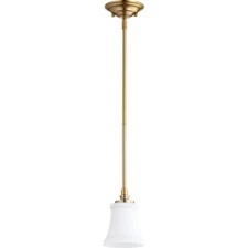 Quorum Rossington 1 Light 5' Pendant, Aged Brass - 3122-80