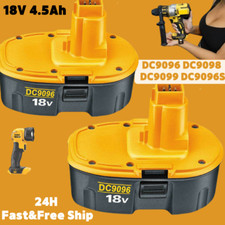 For Dewalt DC9096-2 18 Volt 18V 4.5Ah Battery NiMH DC759 DC970 Drill replacement