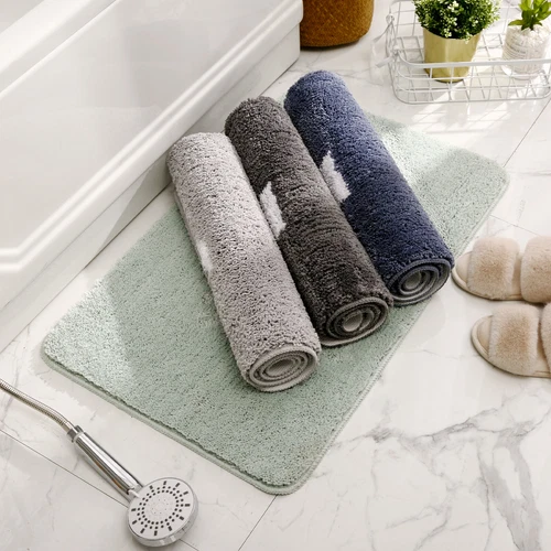 Badezimmerteppich Rutschfest Weich Saugfähig Badteppiche Dick Shag Badmatten USA - Bild 4 von 36