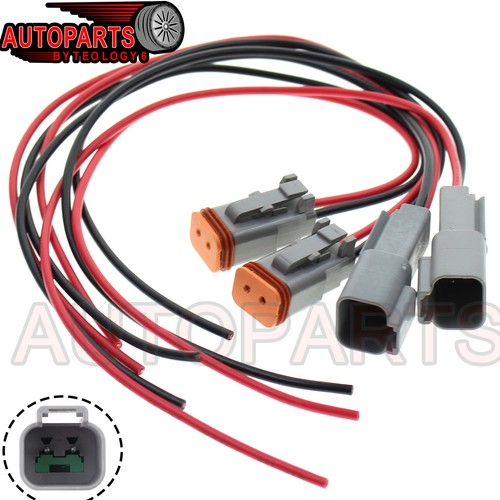 NEW~ Deutsch DT 2-pin Pigtail Kit, 14AWG Pure Copper GPT Wire - Picture 3 of 11