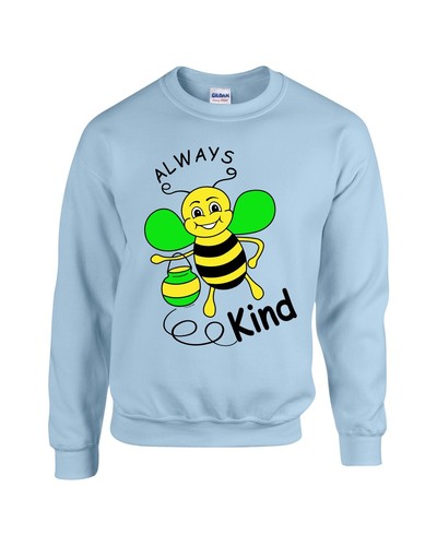 Kids Be Kind Bumble Bee Cute Inspirational Long Sleeve Sweatshirt Unisex New - Picture 2 of 14