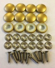 25 Dura Snap Upholstery Buttons Metallic Gold Choice Of Size And Screws