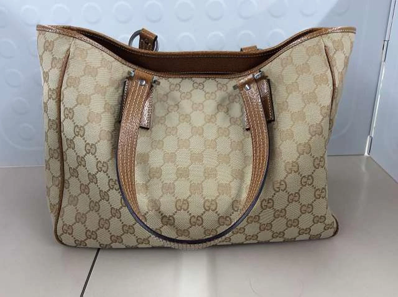 Sac fourre tout Gucci 113017 toile Gg