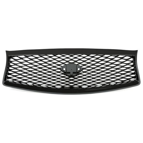 For 2014 2015 2016 2017 Infiniti Q50 Sedan Gloss Black Front Mesh Bumper Grille - Picture 3 of 24