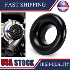3 Black Short Ram Cold Air Intake Turbo Horn Aluminum Velocity Stack Adapter