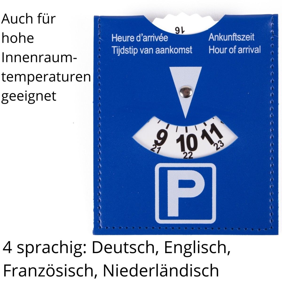 Ooono Parkscheibe Europa Parkscheibe – 2 Stück, Mit Benzinrechner Auf Rückseite, Neutral Ohne Werbung Parkuhr Mit Benzinrechner