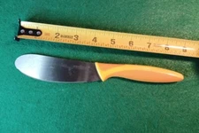 ZYLISS 4.5" Serrated Spreader Knife, W/ Yellow-Orange Molded Handle