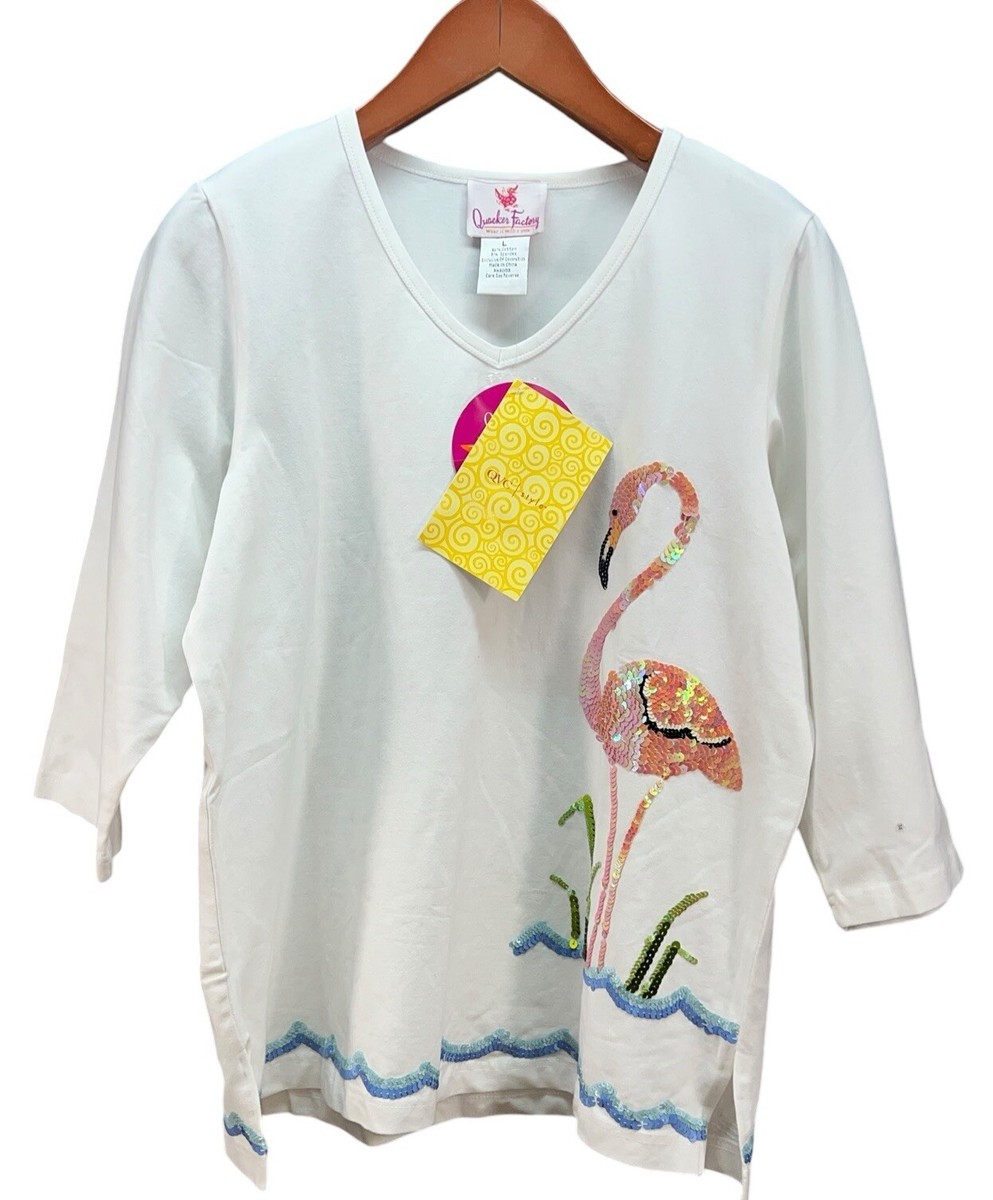 Steady Clothing Cocktail Time Flamingo Girly T Shirt Zwart main image 0