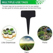 1/50Pcs Black Plant Labels Eco-Friendly T-Type Plastic Garden New D7 A8D1 J F8K2