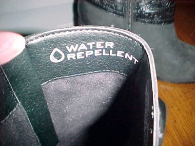 カーネリアン NWB VIONIC PAIR BLACK LEATHER ANKLE CARNELIAN BOOTS BLOCKED HEEL W
