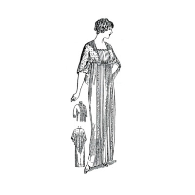 Past Patterns 8109 - Early 1910s Tea Gown Sewing Pattern bust 38''