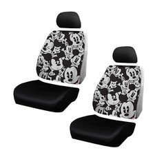 New Disney Mickey Mouse Expressions Low Back Seat Cover Set 6 Pcs