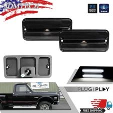 For 1968-1972 Chevy GMC Truck Black Lens Front / Rear Bumper Sidemarker Lamps 2X