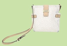 Borsa CALVIN KLEIN donna TAGLIA UNICA beige monogramma zip tasca interna tracolla
