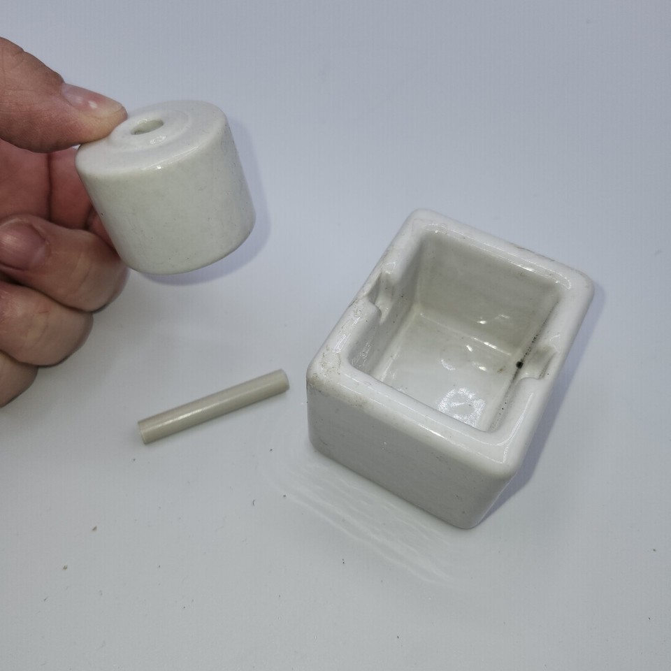 Vintage Porcelain Moistener Finger Wetter Stamp Roller 2" wheel IDL eBay