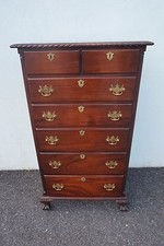 ANTIQUE FELDENKREIS MAHOGANY LINGERIE CHEST 54"H X 30"W X 20"D