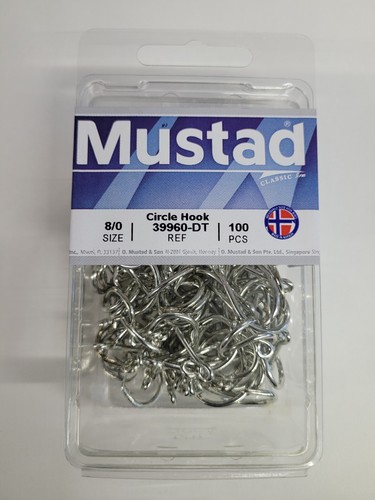 Mustad 39960-DT-FORGED DURATIN CIRCLE HOOKS 100 Stück-BEST-SALTWATER 8/0