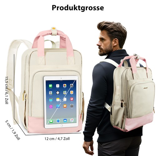 2025 New Rucksack Damen Herren Daypack Freizeitrucksack Laptoptasche Rucksäcke - Bild 3 von 27