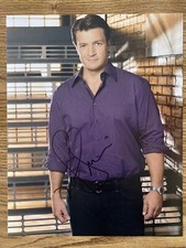 Nathan Fillion Autographed 11x14 Castle Photo Richard Castle Joe Flynn