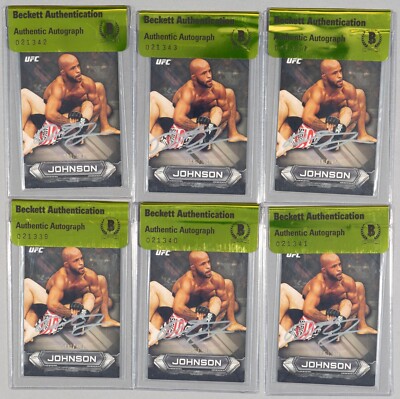 Demetrious Johnson Signed 2014 Topps UFC Knockout Gold Card #64