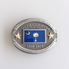 South Carolina State Flag Oval Belt Buckle Gurtelschnalle Boucle de ceinture