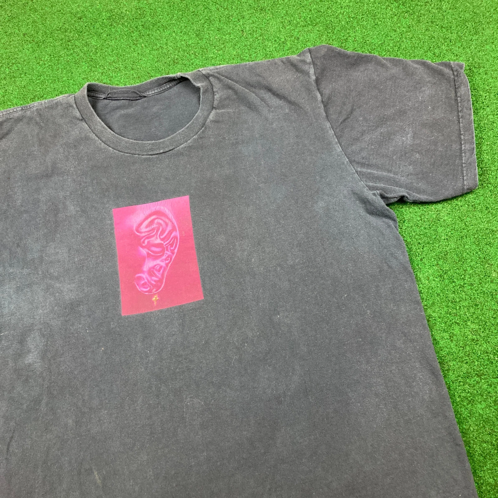 Chemise Supreme Homme XL Bleu Rose Oreille SS21 Graphique Distressed Logo Épelé Tee