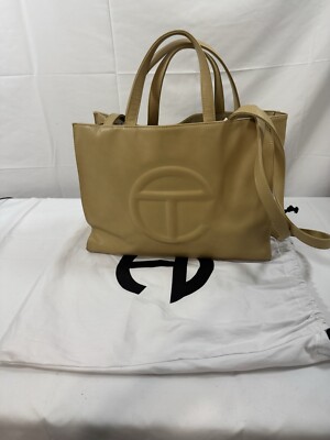Telfar Shopping Bag Handbag/crossbody Bag Color Cream Size Medium