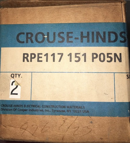 RPE117-151-P05N CROUSE HINDS .625 TO .875 CABLE DIAMETER RANGE PLUG - Picture 3 of 4