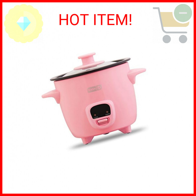 DASH Mini Rice Cooker Steamer with Nonstick Pot & Keep Warm Function
